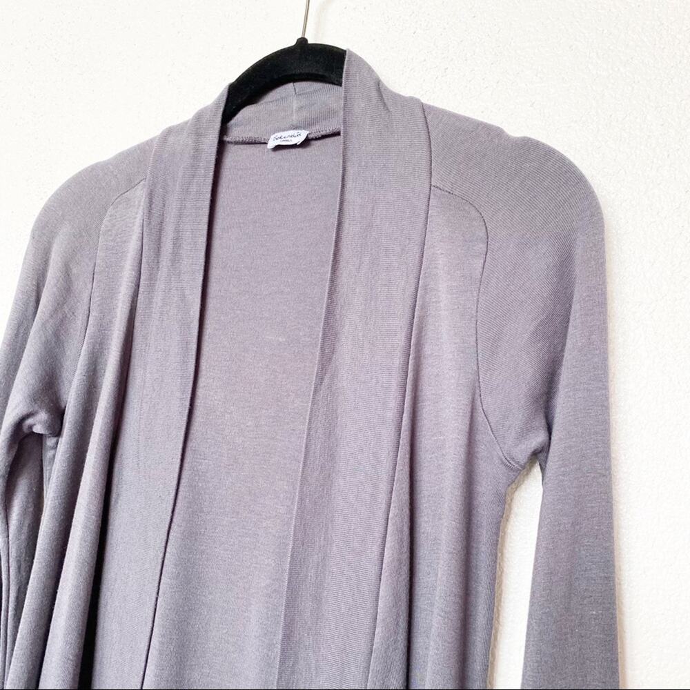 Splendid Cool Grey Open Cardigan Size Small - Picture 2 of 7
